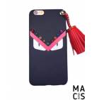 Чехол TPU черный с красным Глаза Fendi для iPhone7