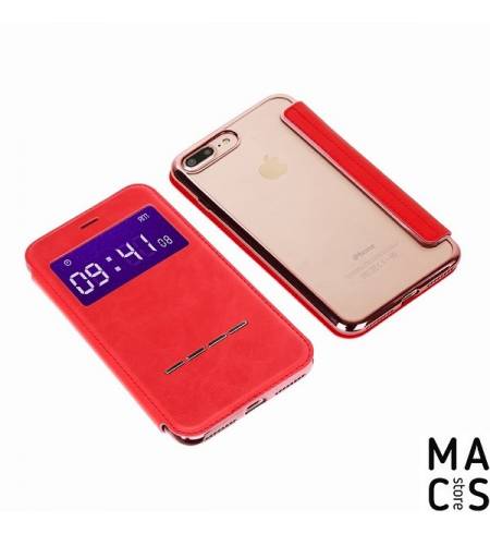 Книжки Чохол книжка з віконцем червоний для iPhone7 Plus