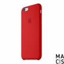 Чехол эко-кожа красный Apple Logo для iPhone 7
