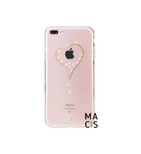 Чехол ТРU прозрачный Сердце камушки для iPhone8Plus