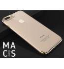Чехол TPU прозрачный бампер золотой для iPhone8Plus