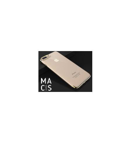 Чехол TPU прозрачный бампер золотой для iPhone8Plus
