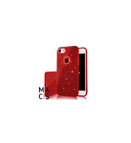 Чехол TPU красный Блестки Logo для iPhone7Plus