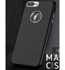 Чехол TPU черный металлическая вставка Logo для iPhone8Plus