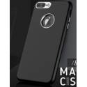 Чохол TPU чорний металева вставка для iPhone8Plus