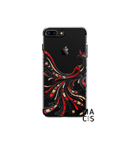 Чехол пластик черный Птица камни для iPhone7