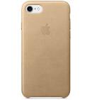 Чехол эко-кожа золотой Apple Logo для iPhone8