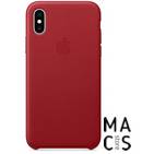 Кожаный чехол Apple Leather Case (PRODUCT) RED (MRWQ2) для iPhone XS Max 