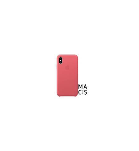 Кожаный чехол Apple Leather Case Peony Pink (MTEX2) для iPhone XS Max (розовый пион)