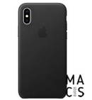 Кожаный чехол Apple Leather Case Black (MRWT2) для iPhone XS Max (черный)