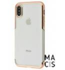 Чехол TPU прозрачный бампер золотой для iPhone XS Max