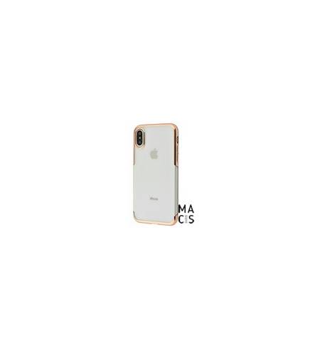 Чехол TPU прозрачный бампер золотой для iPhone XS Max