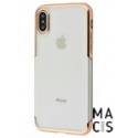 Чохол TPU прозорий золотий бампер для iPhone XS Max
