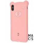Чехол розовый мишка Baseus для iPhone XS Max