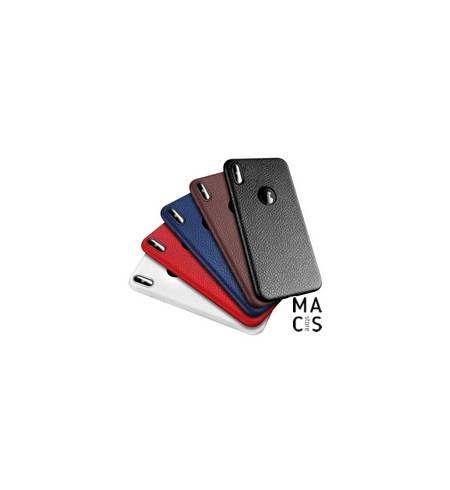 Чехол TPU черный под кожу для iPhone XS Max