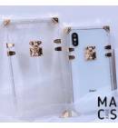 Чехол TPU прозрачный бежевый для iPhone ХS