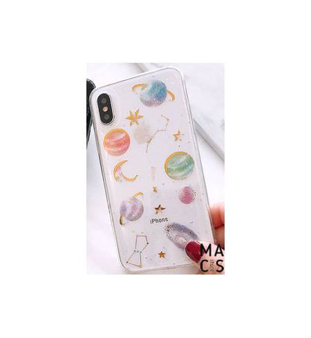 Чехол TPU прозрачный космос для iPhone XS Max