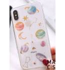 Чехол TPU прозрачный космос для iPhone X/XS
