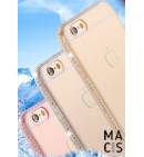 Чехол TPU золотой бампер камни для iPhoneXS Max