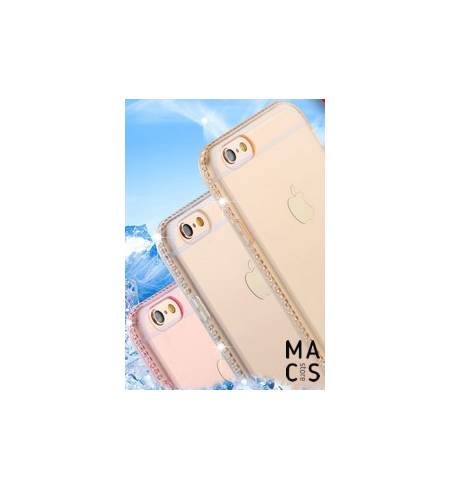 Чехол TPU золотой бампер камни для iPhoneXS Max