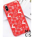 Чехол TPU красный рождественский для iPhone Xs Max