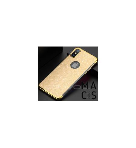 Чехол бампер TPU пластик золото блеск для iPhone XS