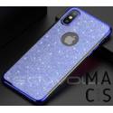 Чохол бампер TPU пластик пурпурний блиск для iPhone XS