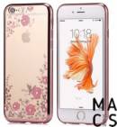 Чехол TPU силикон золото цветы для iPhone XS