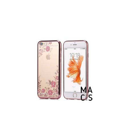 Чехол TPU силикон золото цветы для iPhone XS