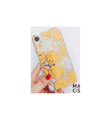 Чехол TPU-пластик прозрачный Смайлы для iPhone XS MAX
