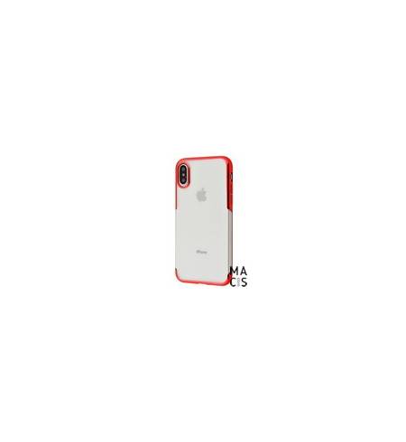 Чехол TPU прозрачный бампер красный для iPhone XR