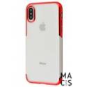 Чохол TPU прозорий червоний бампер для iPhone XR