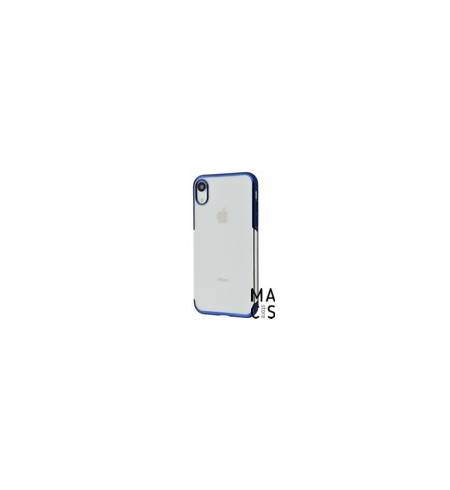 Чехол TPU прозрачный бампер синий для iPhone XR