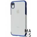 Чохол TPU прозорий бампер синій для iPhone XR