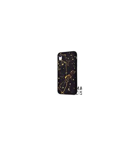 Чехол TPU черный мрамор для iPhone XR