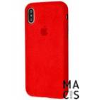Чехол Alcantara Protect для iPhone XR красный