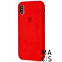 Чохол Alcantara Protect для iPhone XR червоний