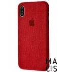 Чехол Textile cover Protect для iPhone XR красный