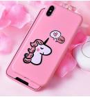 Чехол TPU розовый Единорог LOVE для iPhoneX