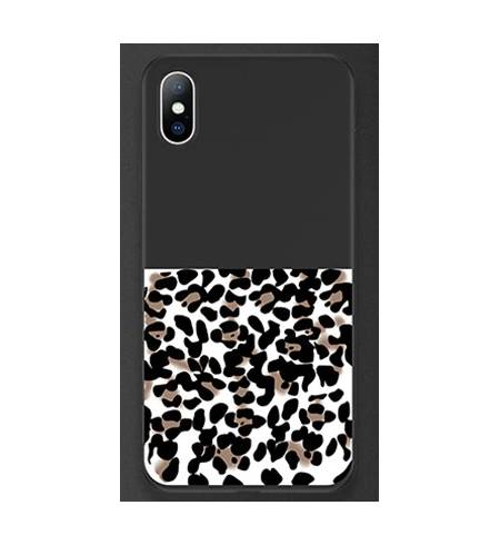Чехол ТРU леопардовый черный низ для iPhone7