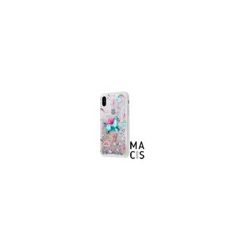 Чехол TPU Lovely Stream Единорог бирюзовый для iPhoneXS Max