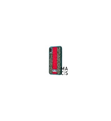 Чехол TPU камни Bling World зеленый с красным для iPhone XSMax