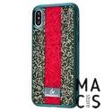 Чохол TPU каміння Bling World зелений із червоним для iPhone XSMax
