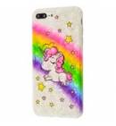Чехол TPU Blood of Jelly Cute единорог радуга для iPhone7Plus/8Plus