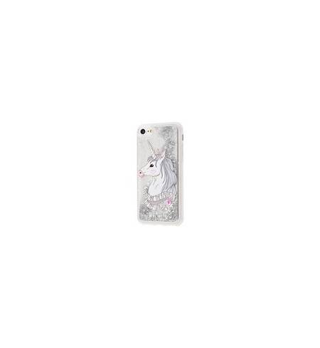 Чехол TPU Lovely Stream Единорог серый для iPhone 7