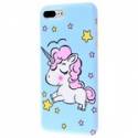 Чохол TPU Unicorn case блакитний єдиноріг для iPhone7Plus/8Plus