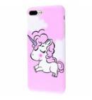 Чехол TPU Unicorn case розовый единорог для iPhone7Plus/8Plus