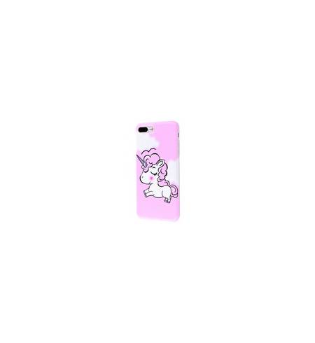 Чехол TPU Unicorn case розовый единорог для iPhone7Plus/8Plus