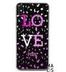 Чехол TPU черный градиент LOVE PINK для iPhone Xs