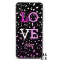 Чохол TPU чорний градієнт LOVE PINK для iPhone Xs